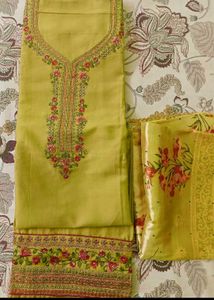 Beautiful Yellow 3 Piece Suit Material 🌼🥀