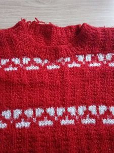 Red &amp; White Knit Sweater