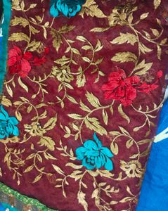 Floral Embroidered Saree