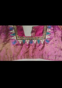 Pink Maggam Work Blouse