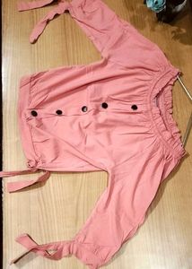 Pink Crop Top For Girls