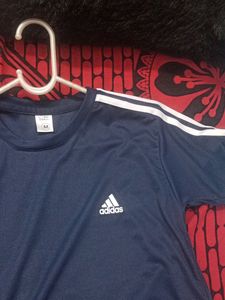 Adidas Dupe Blue Jersey Tee - S/M