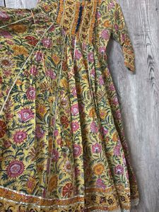 Yellow Anarkali Kurti