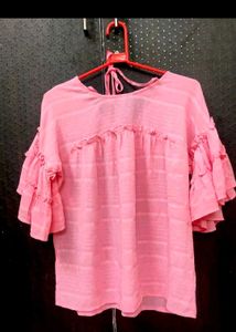 💓Ruffle Sleeves Top💓 By Lee Cooper