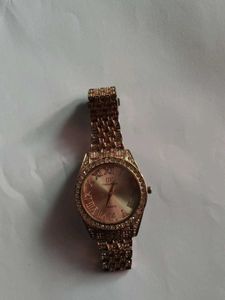 Elegant Gold-Tone Crystal Watch