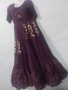 purple beautiful gawn