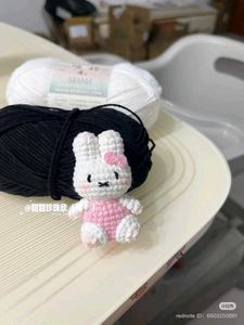 Crochet Pink Miffy Keychain