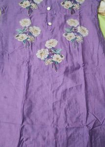 New Elegant Purple Embroidered Kurta