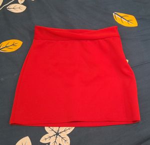 Bright Hot Red Pencil Mini Party Bodycon Skirt