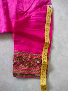 Pink Embroidered Saree