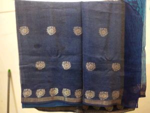 Blue Patterned Saree