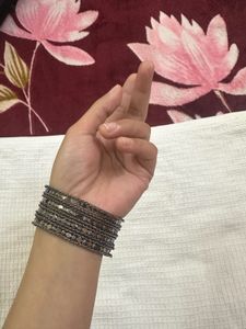 Silver Tone Bangle Bracelet Set