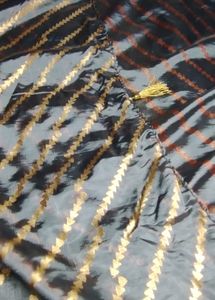 Striped Black &amp; Gold Fabric