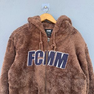 FCMM Brown Fuzzy Hoodie Jacket