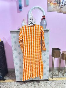 Orange/white Tie-Dye Shrug NOT KURTA