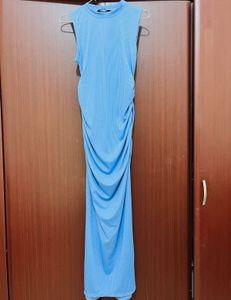 Blue Bodycon Midi Dress S SIze