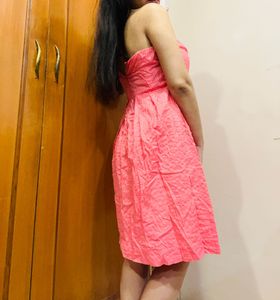 Blush Pink Strapless Party Dress