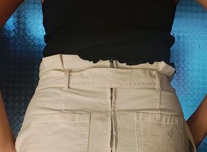 White Denim Skirt