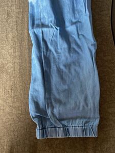 Light Blue Denim Cargo Pants