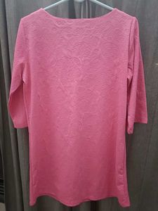 Imported Beautiful Pink Dress With Texture