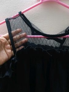 Black Cold Shoulder Top