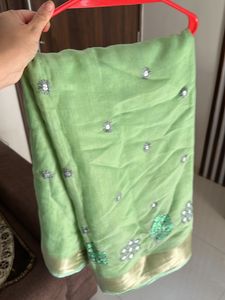 Pista Colour Saree