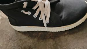 Black Canvas High Top Sneakers