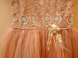 Elegant Rose Gold Designer Dress for Girls