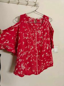 Pretty Pink Cold Shoulders Top