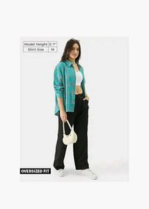 Souled store Aruba Plaid Oversized boyfriend S