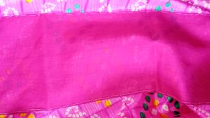 New Barbie Pink Saree With Tassels