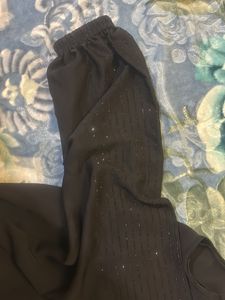 Black Sheer Sleeve Abaya
