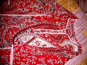 Red Kurta Palazzo With Dupatta