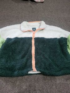 Fuzzy Colorblock Jacket