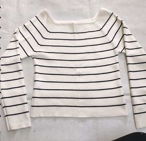 Striped Square Neck Top