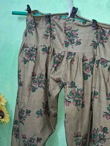 Elegant Green &amp; Brown Salwar Kameez Suit