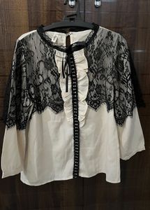 Elegant Lace Detailed Top