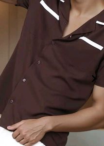 Stylish Brown Camp Shirt