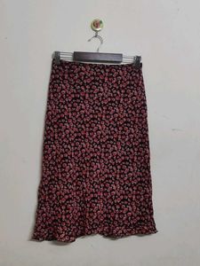 mesh floral skirt