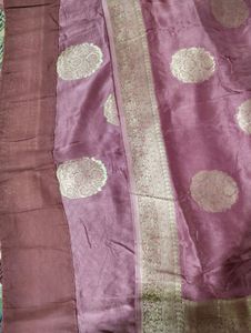 Elegant Lavender Banarasi Saree