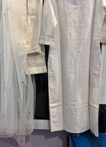 Elegant White Embroidered Salwar Kameez