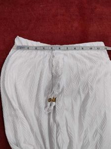 Elegant White Palazzos (H).