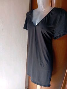 Black V-Neck Dress