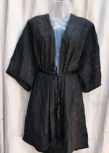 Stylish Black Kimono Robe