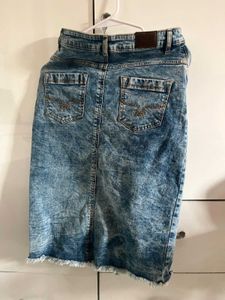 Pencil  Denim Skirt