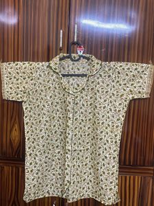 Floral Print cotton night dress