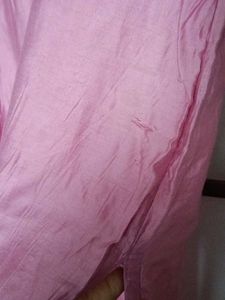 Elegant Pink Embroidered Kurta Organza Dupatta