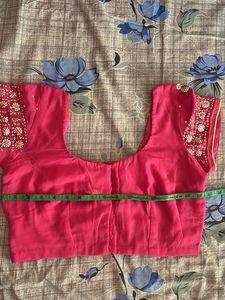 Pink Embellished Saree with Blouse