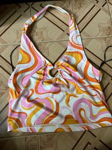 Retro Swirl Halter Top