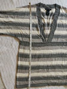 Striped V-Neck Sweater Top